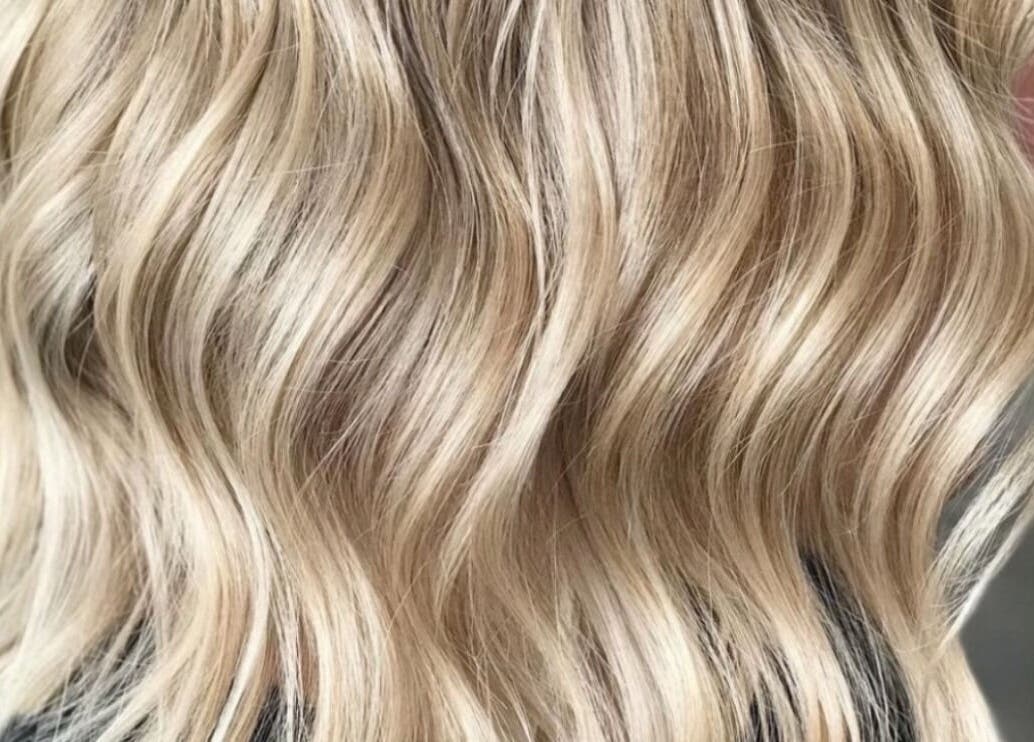 Blonde wavy hair styled at Funk Hair Studio, Albion Park, New South Wales, AU.