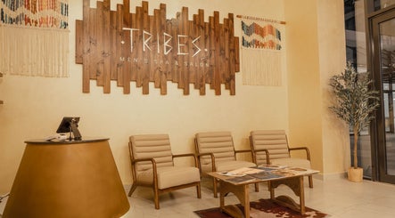 Elegant reception area at Tribes Men's Spa and Salon (Boshar), Muscat, Muscat Governorate, OM.