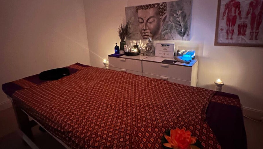 Relaxing Thai Massage room at Thai Massage Greenock, Greenock, Scotland, GB, featuring a serene ambiance.
