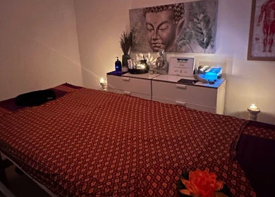 Relaxing Thai Massage room at Thai Massage Greenock, Greenock, Scotland, GB, featuring a serene ambiance.