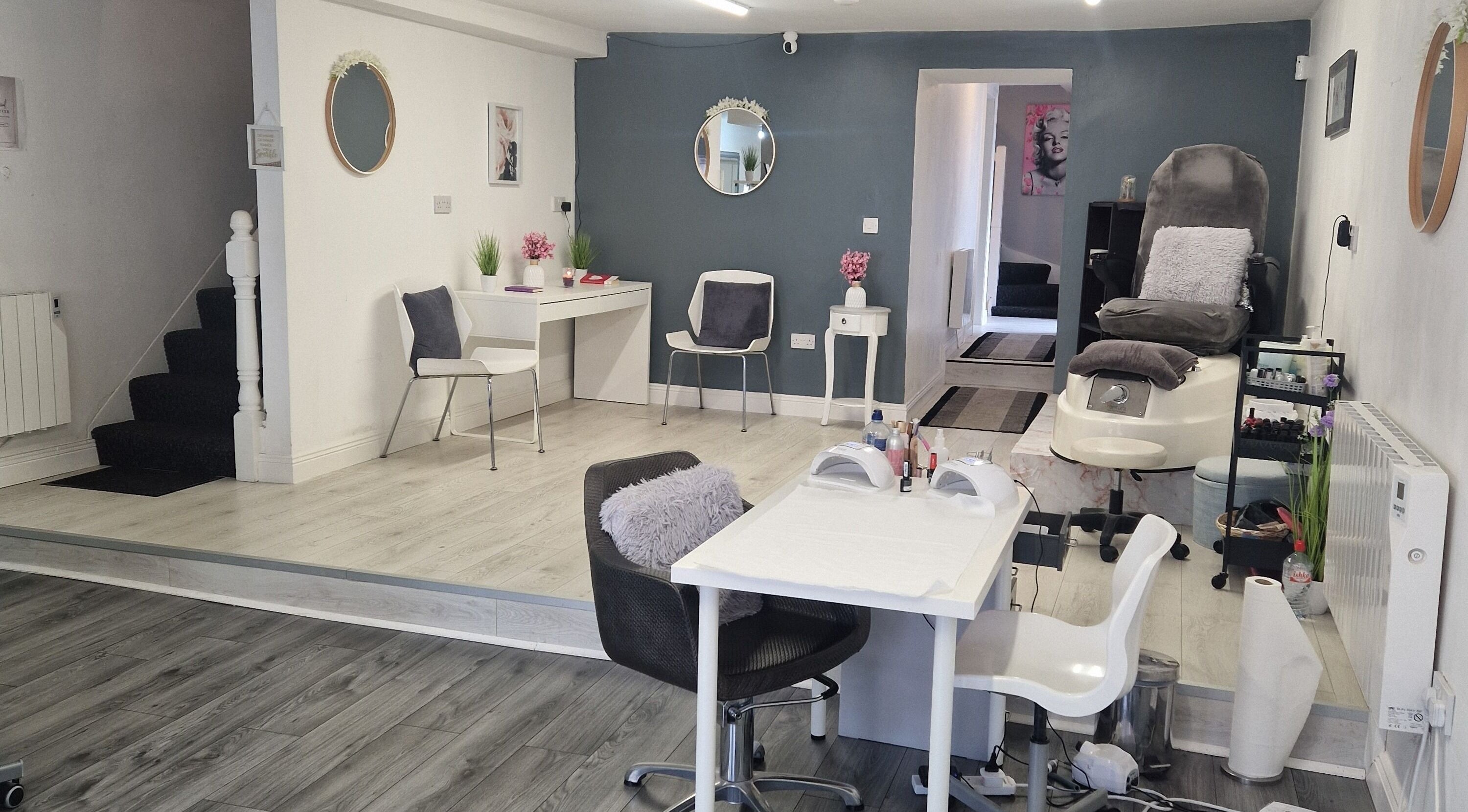 Chic interior of Inner Beauty Gorey in Gorey, County Wexford, IE, featuring a modern nail and beauty setup.