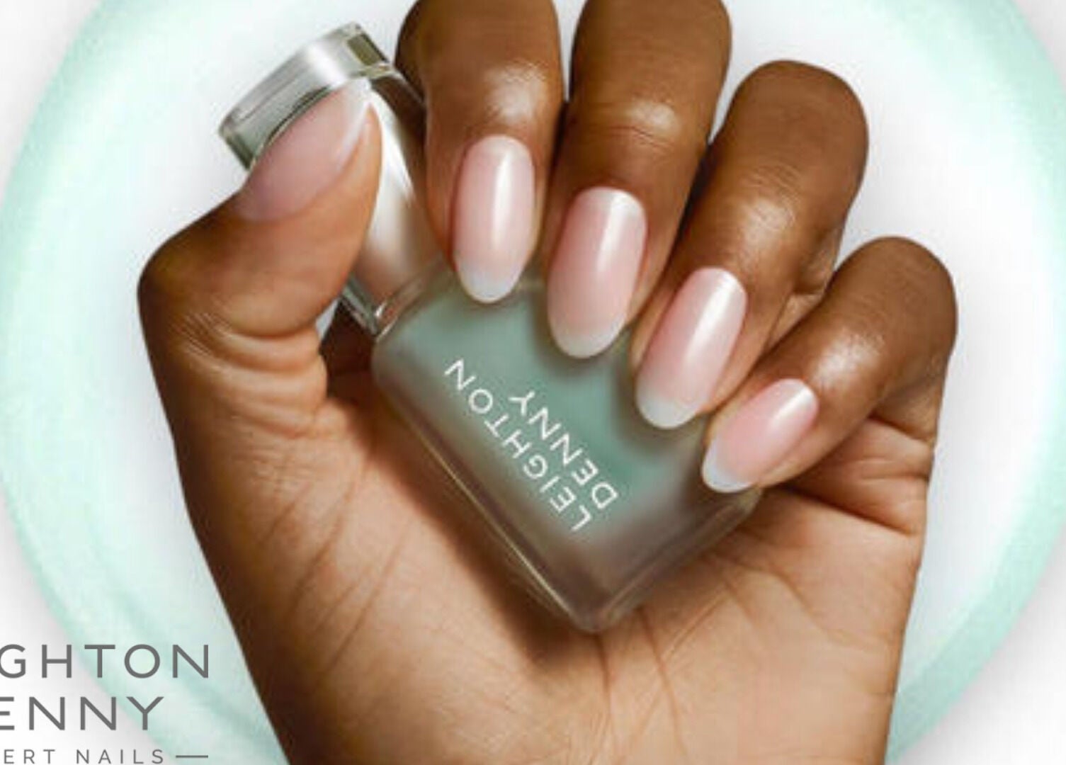 Manicured hand with nail polish at Shreen Gayle Works, Wallington, England, GB.