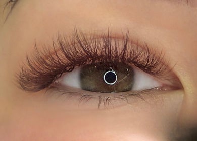 Close-up of lush lashes at Beauty Lash Bar in Bournemouth, England, GB.