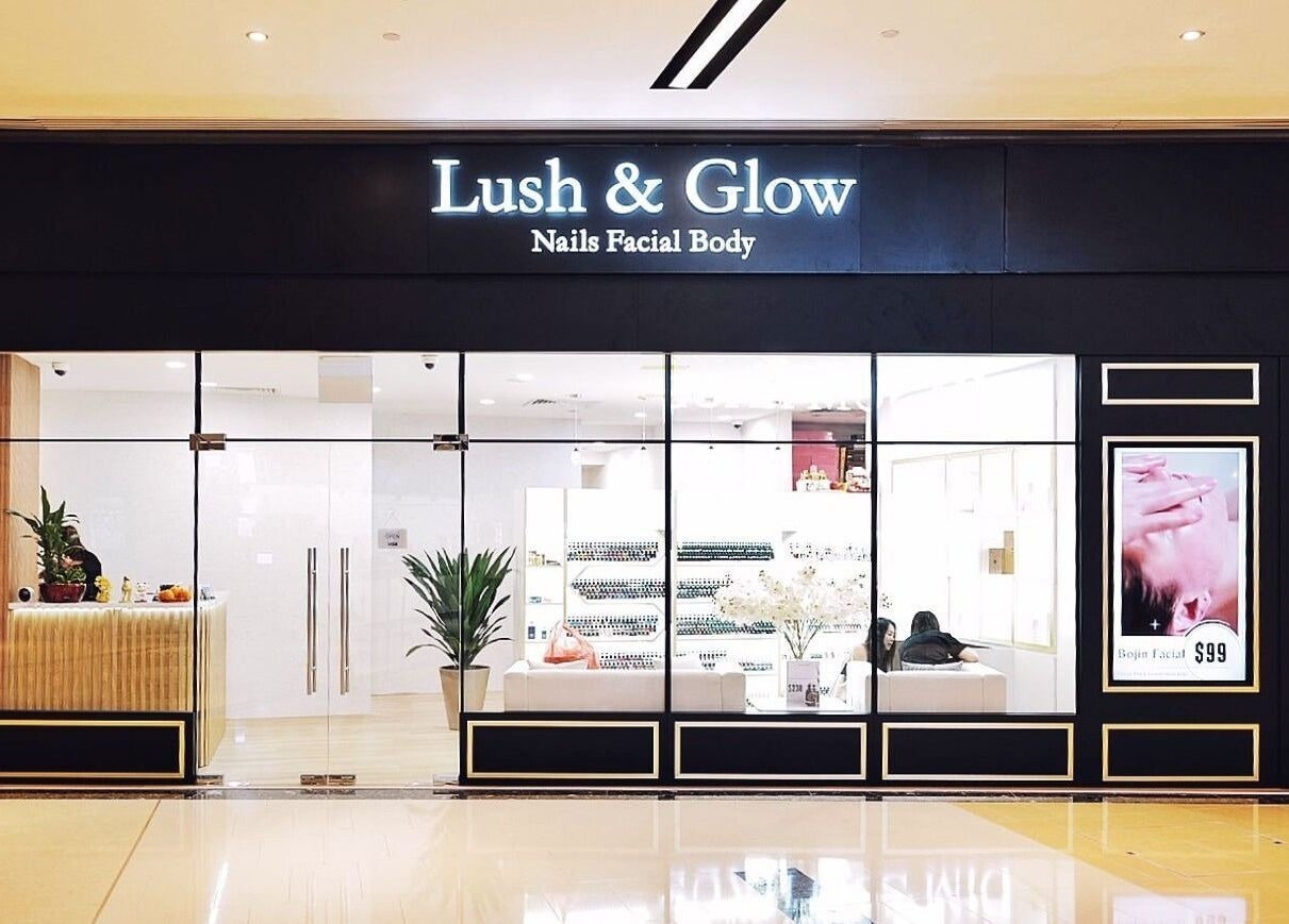 Exterior of Lush & Glow, a modern wellness space in Singapore, Singapore, SG, offering nails, facial, body services.