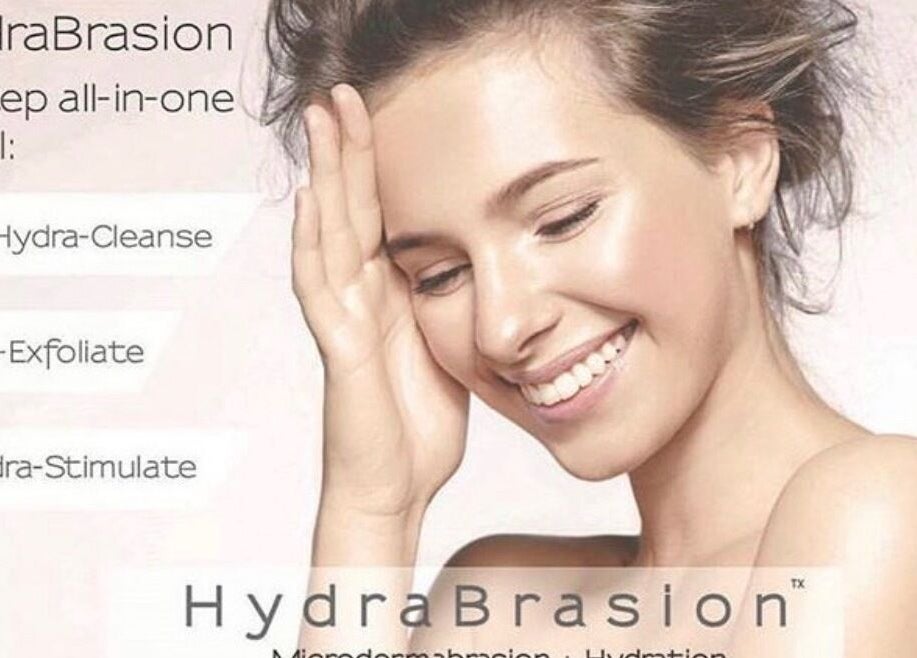 Radiant woman showcasing HydraBrasion facial at Angelica’s Glow Bar, Maple Ridge, British Columbia, CA.