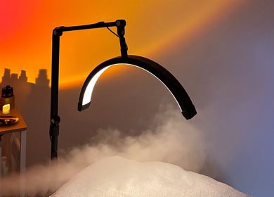Cozy wellness ambiance with warm lighting and spa setup at Home Therapy, Kidderminster, England, GB.