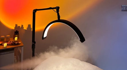 Cozy wellness ambiance with warm lighting and spa setup at Home Therapy, Kidderminster, England, GB.