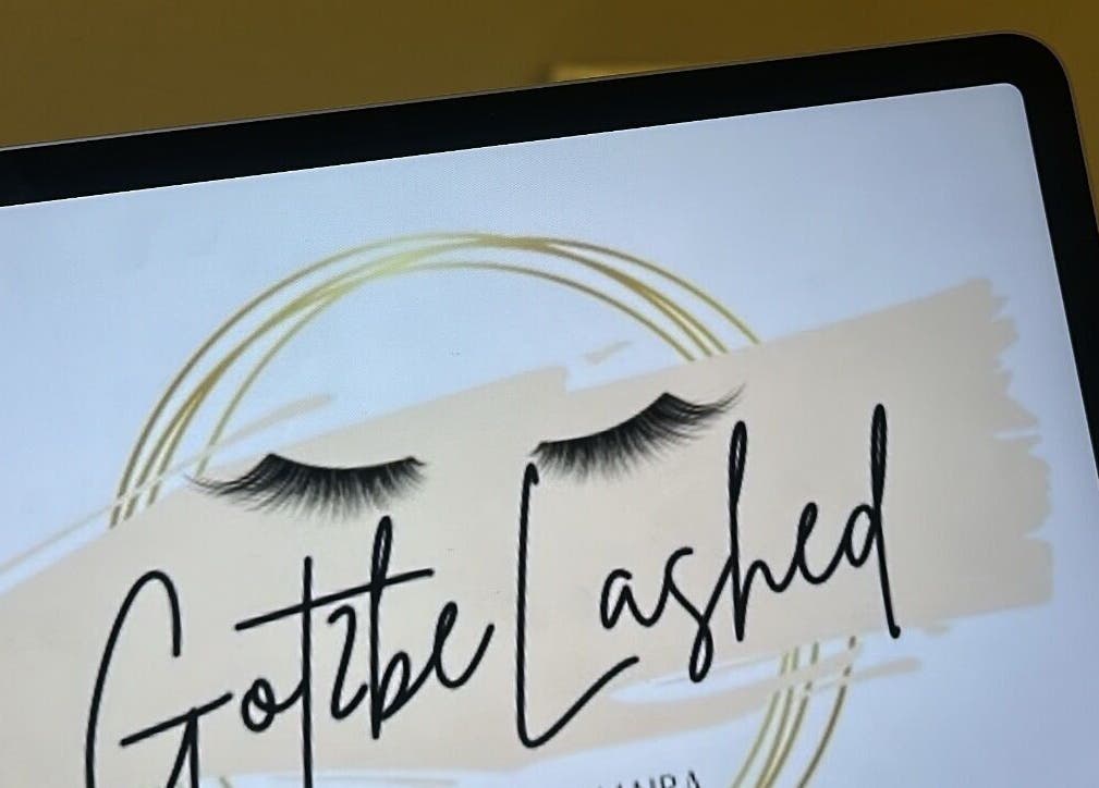 Got2BeLashedx logo displayed on a screen in Bradford, England, GB.