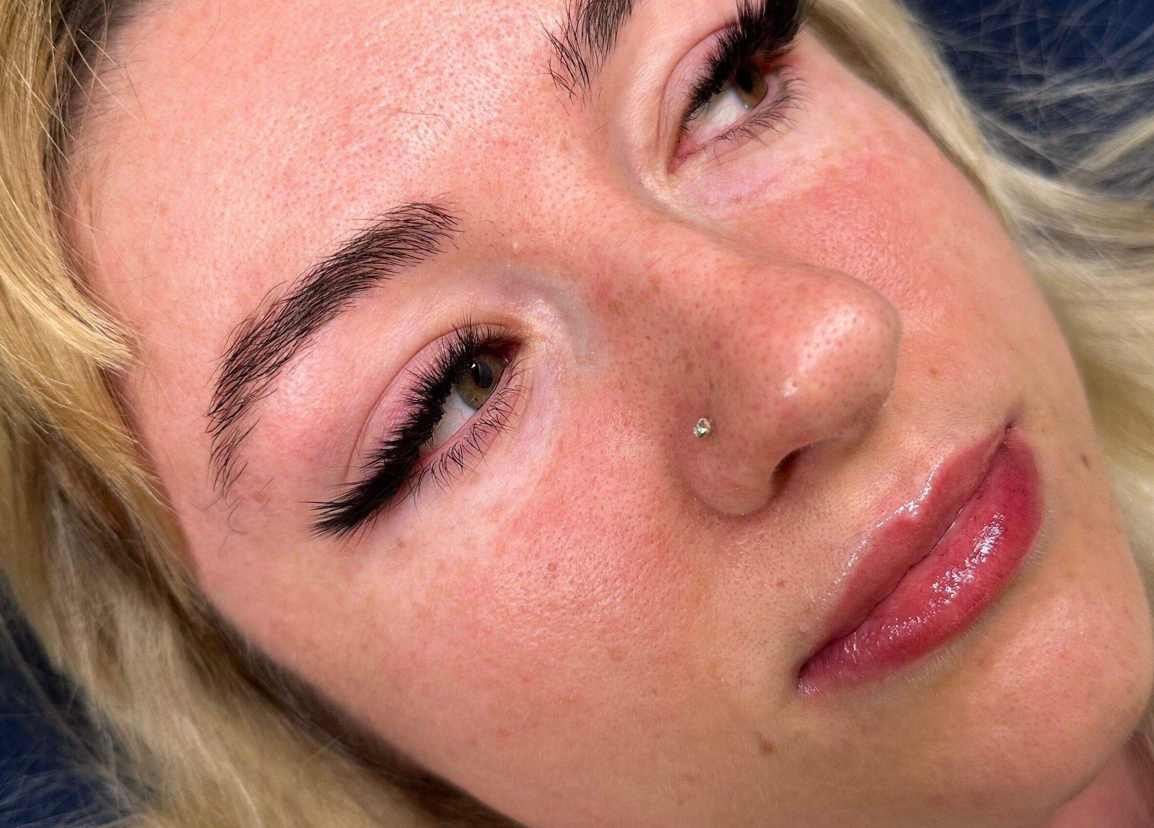 Close-up of eyelash extensions at Got2BeLashedx, Bradford, England, GB. Expertise in enhancing natural beauty.