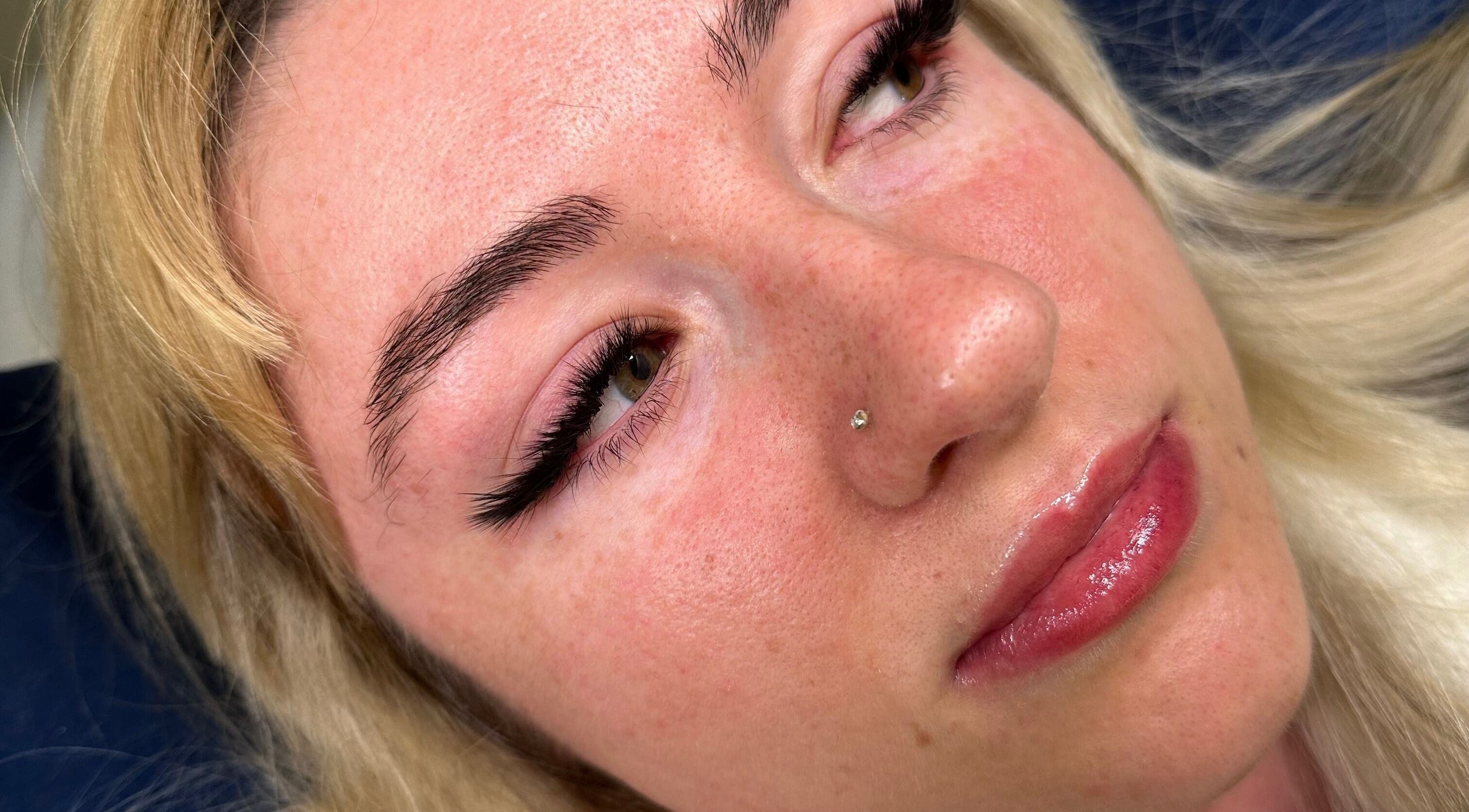 Close-up of eyelash extensions at Got2BeLashedx, Bradford, England, GB. Expertise in enhancing natural beauty.