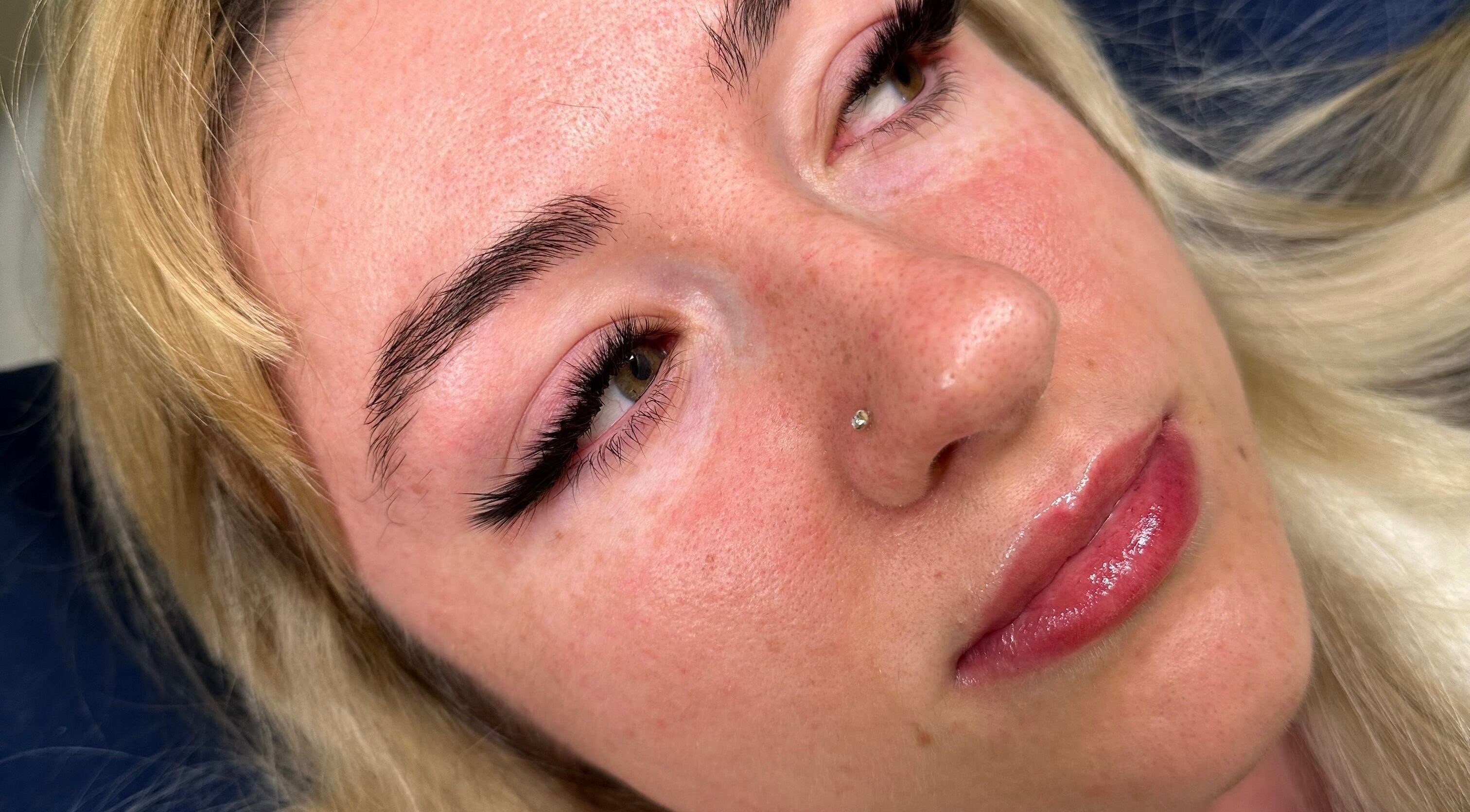 Close-up of eyelash extensions at Got2BeLashedx, Bradford, England, GB. Expertise in enhancing natural beauty.