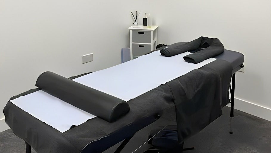 Relaxing massage table setup at Caitlin May Massage, Lichfield, England, GB.