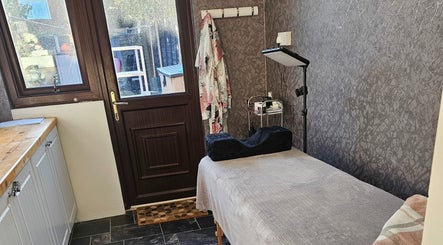 Cozy treatment room at Kirstie Richards, Redcar, England. Elegant design and soothing ambiance.