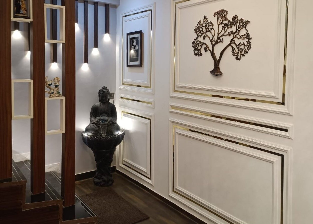 Elegant interior at VIP Spa (Unisex) in Gurugram, Haryana, IN featuring Buddha statue and serene decor.