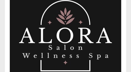 Alora Salon logo in Pittsburgh, Pennsylvania, US. Chic design with floral motif.