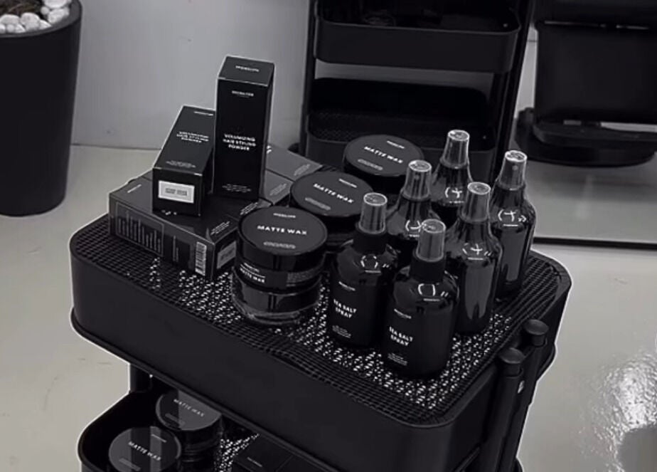 Haircare products displayed at Kami Studio, Singapore, SG, offering premium beauty and wellness solutions.