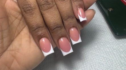 Elegant French manicure at Lavish Klawz and Nail Supplies Limited, Kingston, St. Andrew Parish, JM.