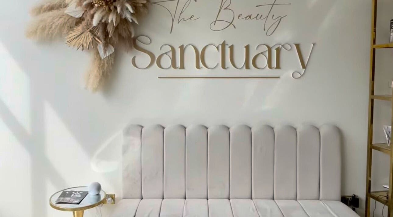 Elegant seating at Hair By Heidi, Wigston, England, GB with 'The Beauty Sanctuary' decor.