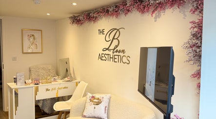 Elegantly decorated reception at The Bloom Aesthetics, Hereford, England, GB, featuring chic floral accents.