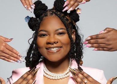 Diverse nail designs featured at Nat Thee Nailtech in Pensacola, Florida, US, showcasing creative styling.