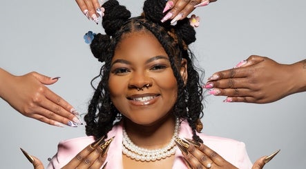 Diverse nail designs featured at Nat Thee Nailtech in Pensacola, Florida, US, showcasing creative styling.