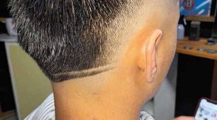 Close-up of a stylish fade haircut at MAUI BARBERS ROTORUA, Rotorua, Bay Of Plenty, NZ.