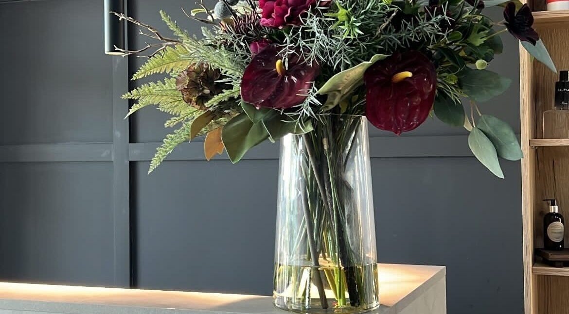 A stunning floral arrangement at Steadman & Co, Peterborough, England, GB.
