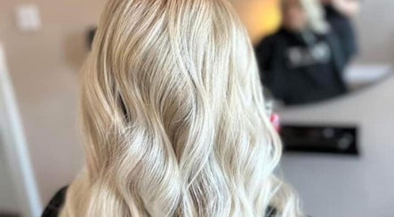 Elegant blonde waves styled at Ashleigh Lauren Hair, Kircubbin, Northern Ireland, GB.