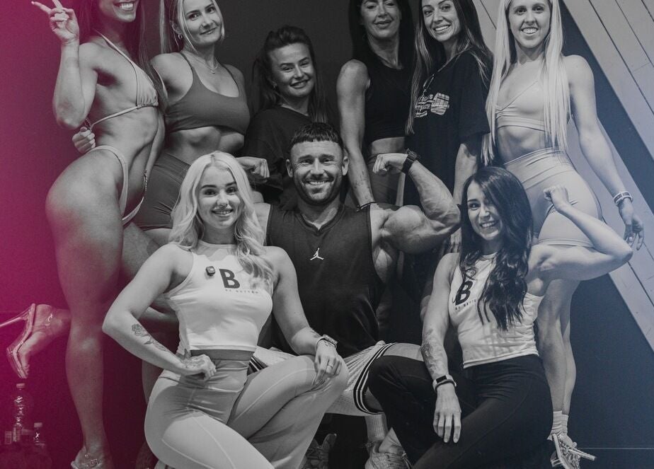 Group of people striking confident poses at Be Better Posing Coaching, Coventry, England, GB.