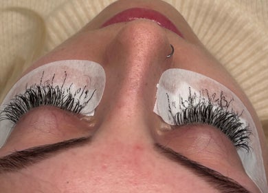 Close-up of lash extensions at Lily’s Luxè, Peterborough, England, GB.
