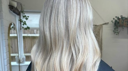 Beautifully styled blonde hair at Hair by Natalie Blake, Kilndown, England, GB.