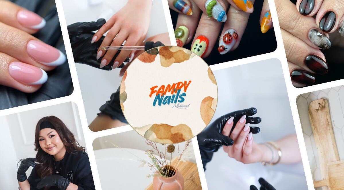 Explore diverse nail designs at Fampy Nails, Montréal, Québec, CA, showcasing creativity and style.
