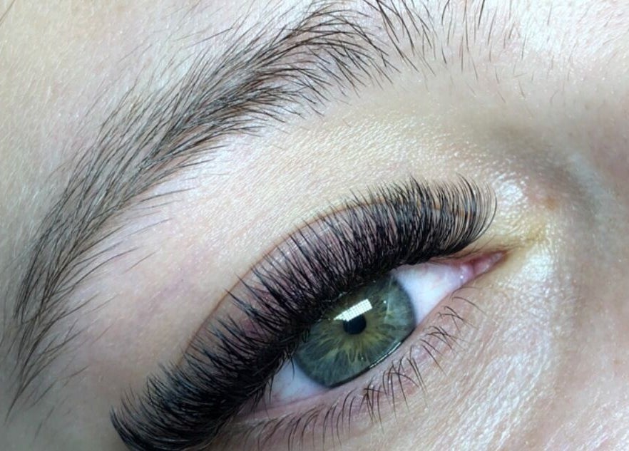 Close-up of eyelash extensions at The Eye Studio, Auckland, Auckland, NZ. Stunning natural enhancement.