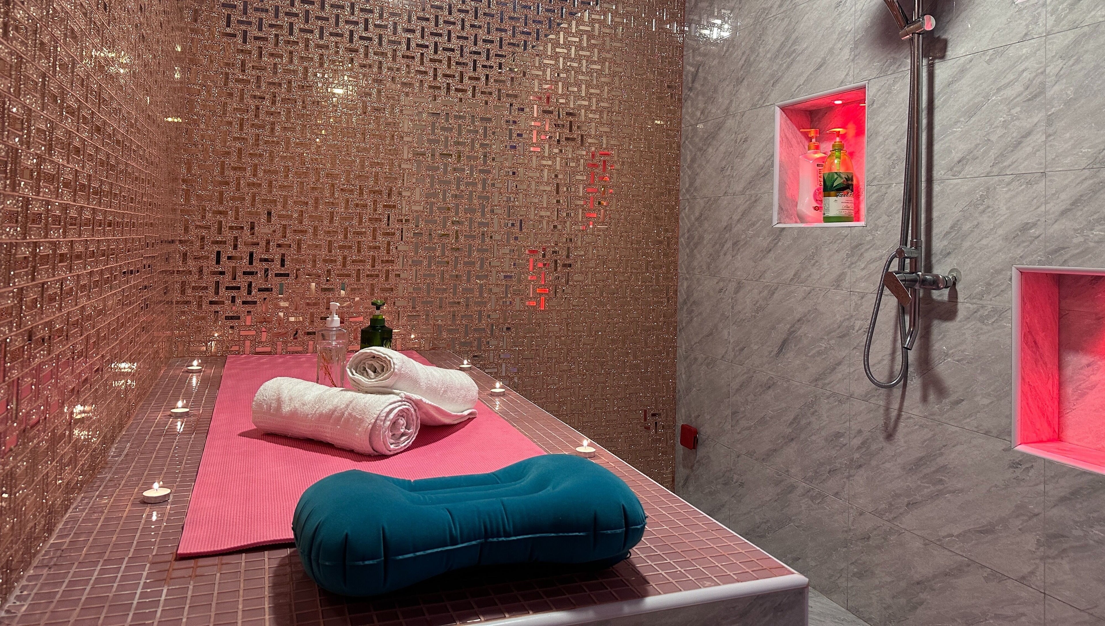 Luxurious massage room at L and Y Salon and SPA for Man - Musaffah Massage, Abu Dhabi, AE.