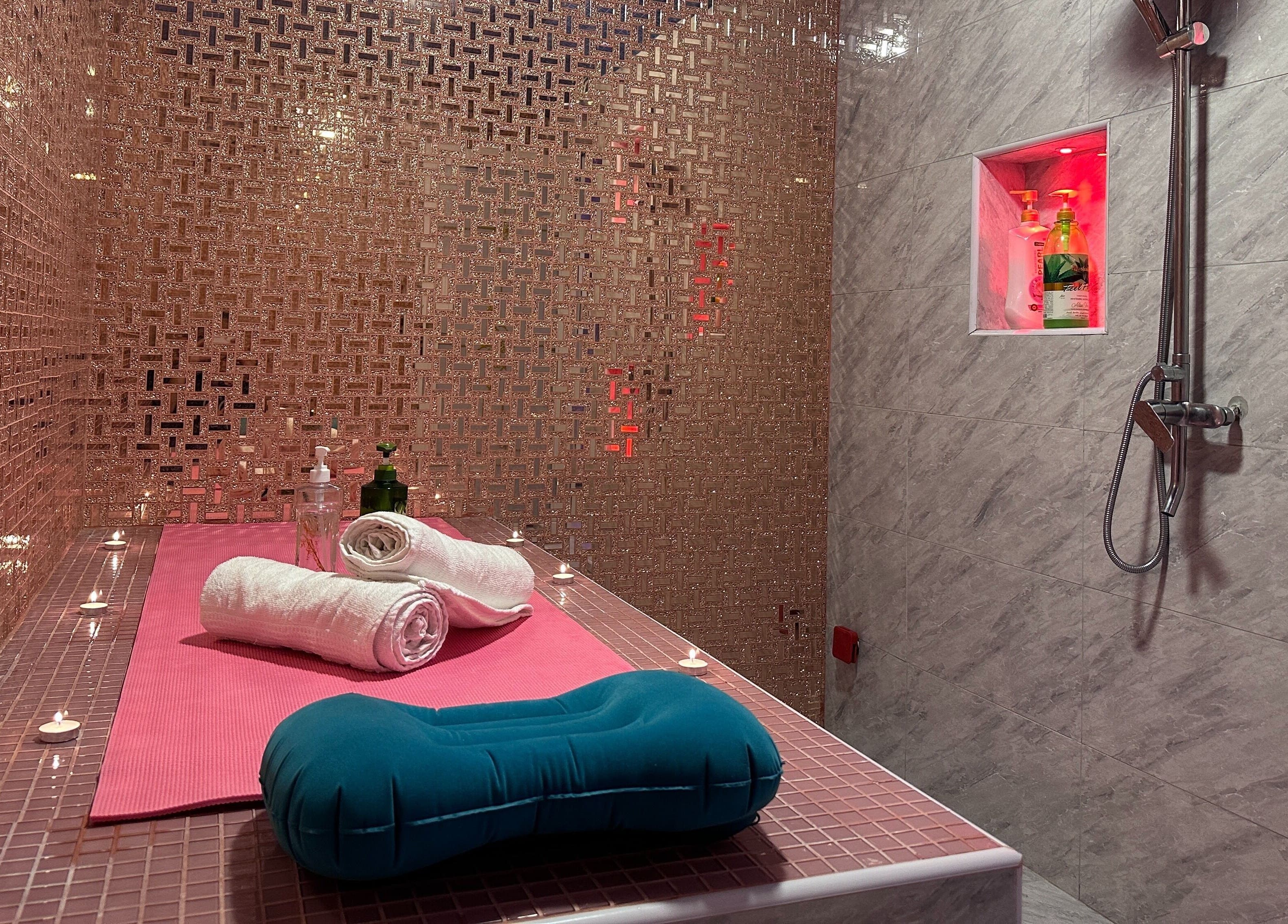 Luxurious massage room at L and Y Salon and SPA for Man - Musaffah Massage, Abu Dhabi, AE.