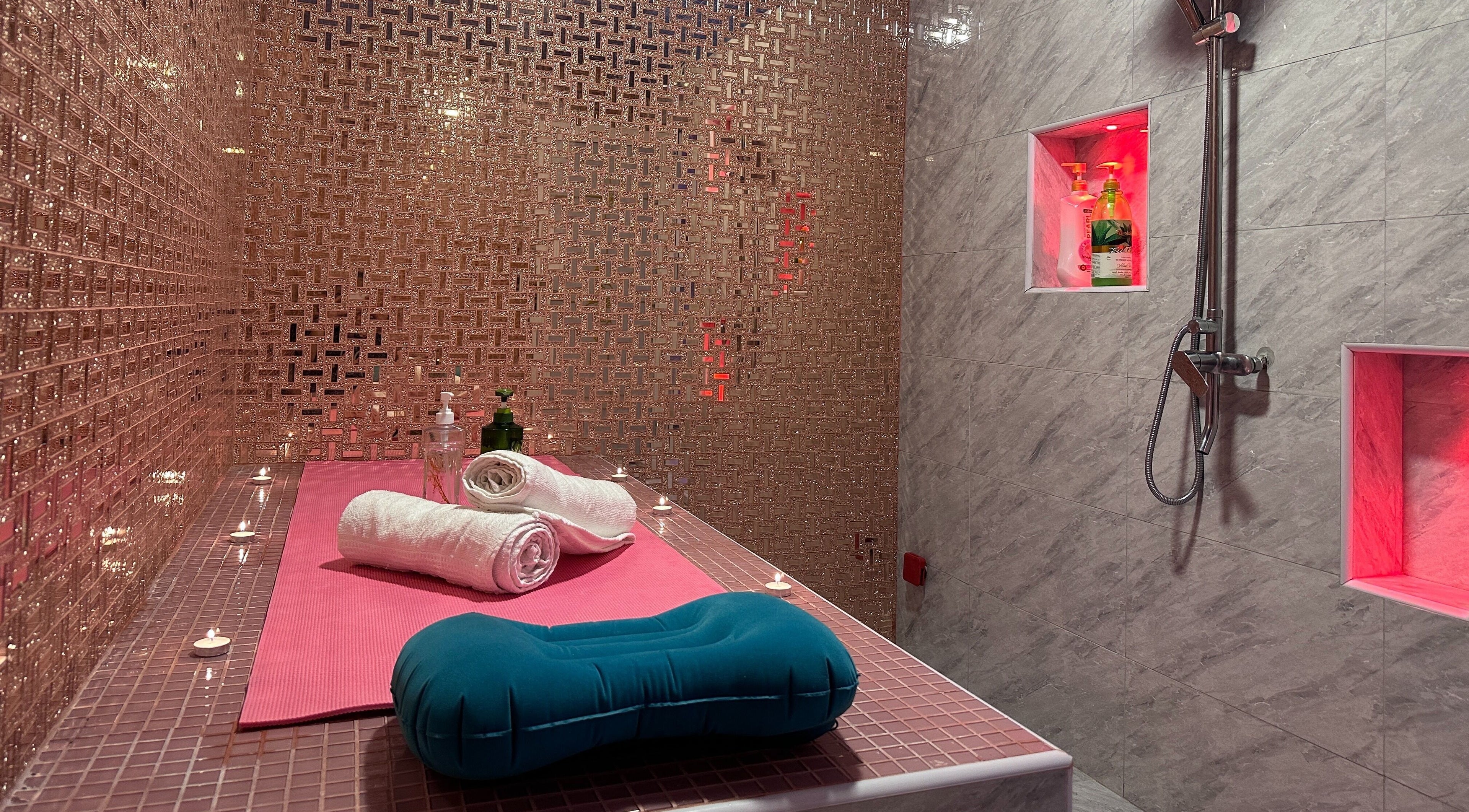 Luxurious massage room at L and Y Salon and SPA for Man - Musaffah Massage, Abu Dhabi, AE.
