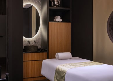 Luxurious massage room at SENSASIA - Emirates Golf Club, Dubai, Dubai, AE offering ultimate relaxation.