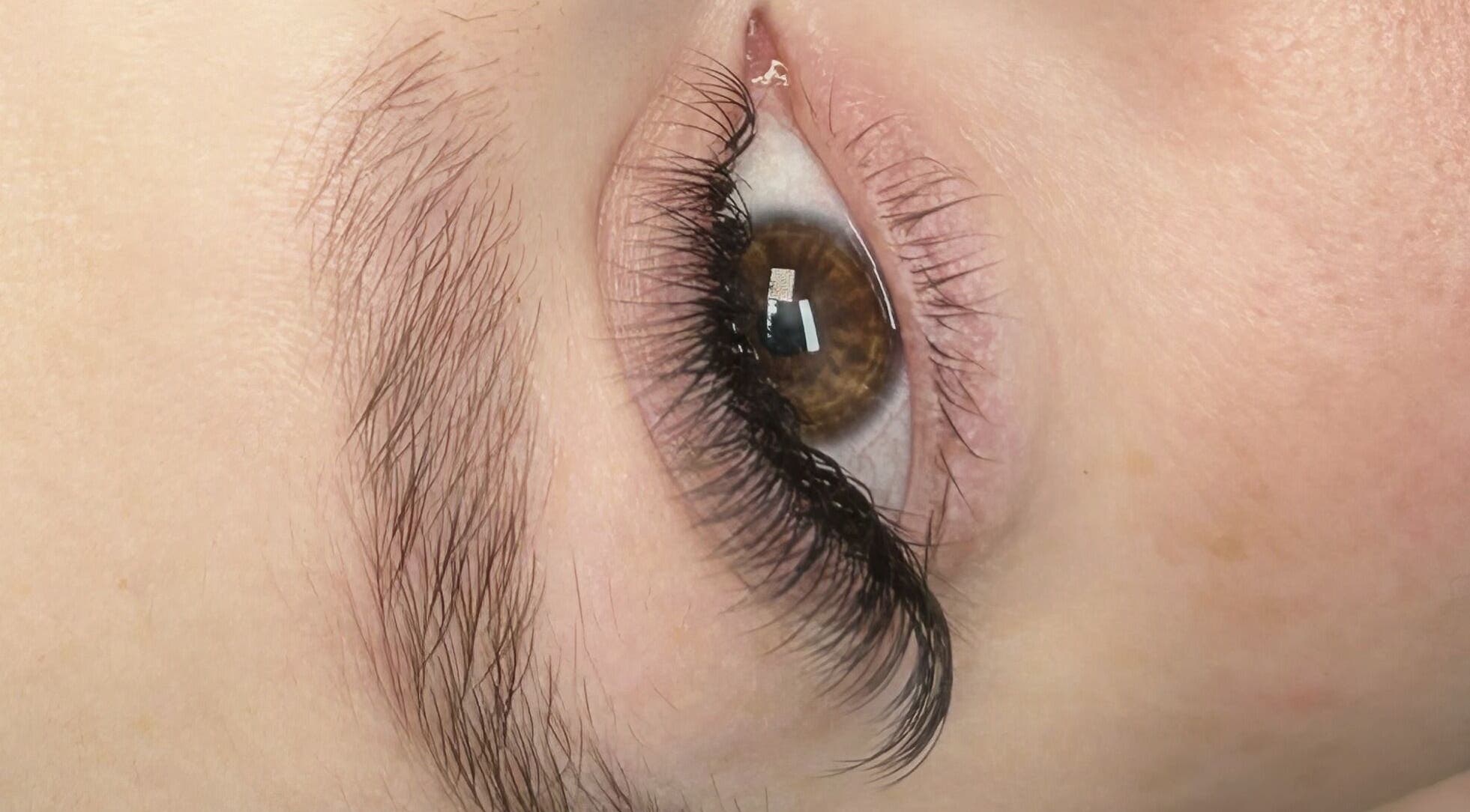 Closeup of expertly styled lashes at SA Artistry in Arklow, County Wicklow, IE.