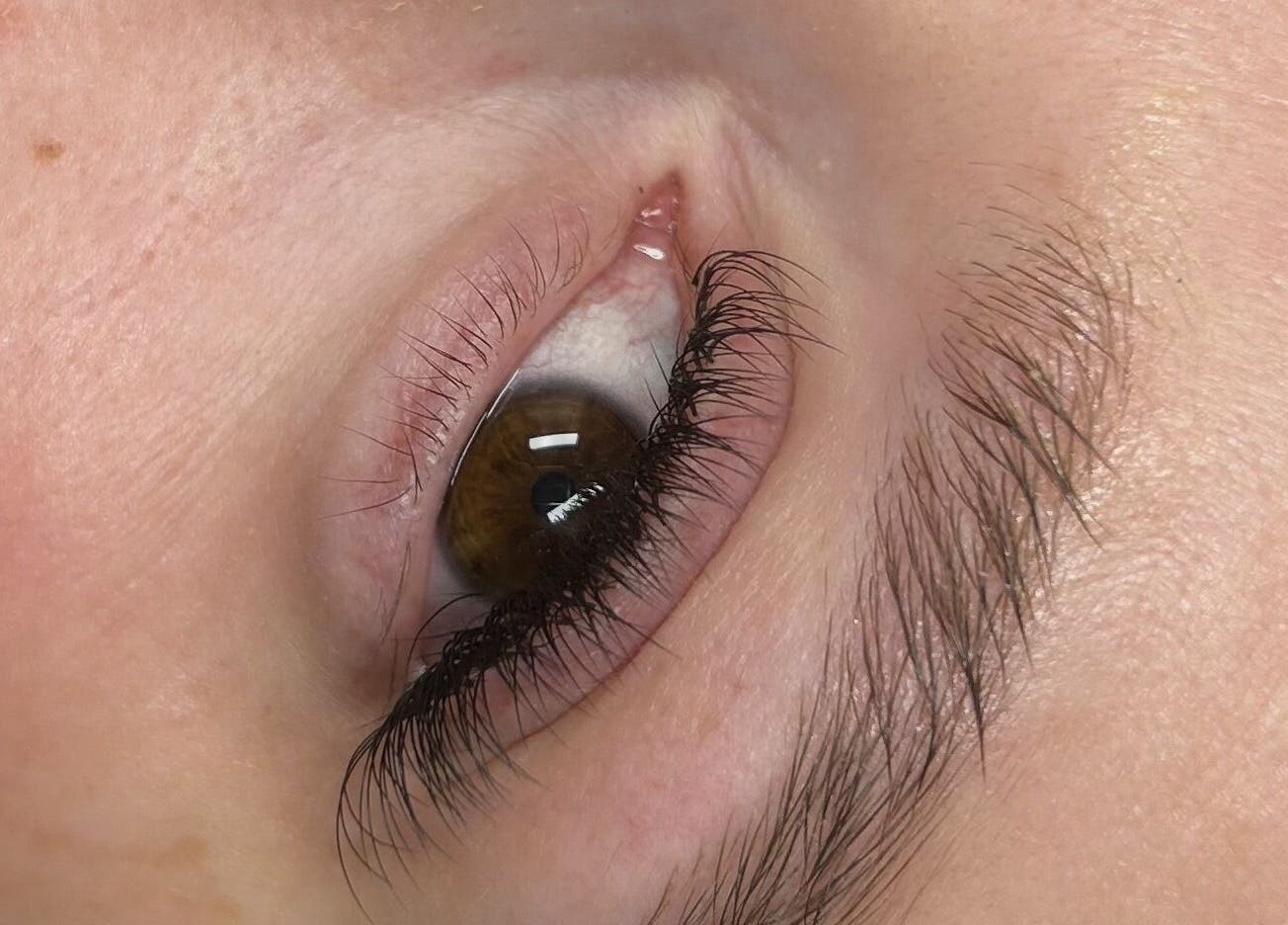 Close-up of expertly styled eyelashes at SA Artistry, Arklow, County Wicklow, IE.