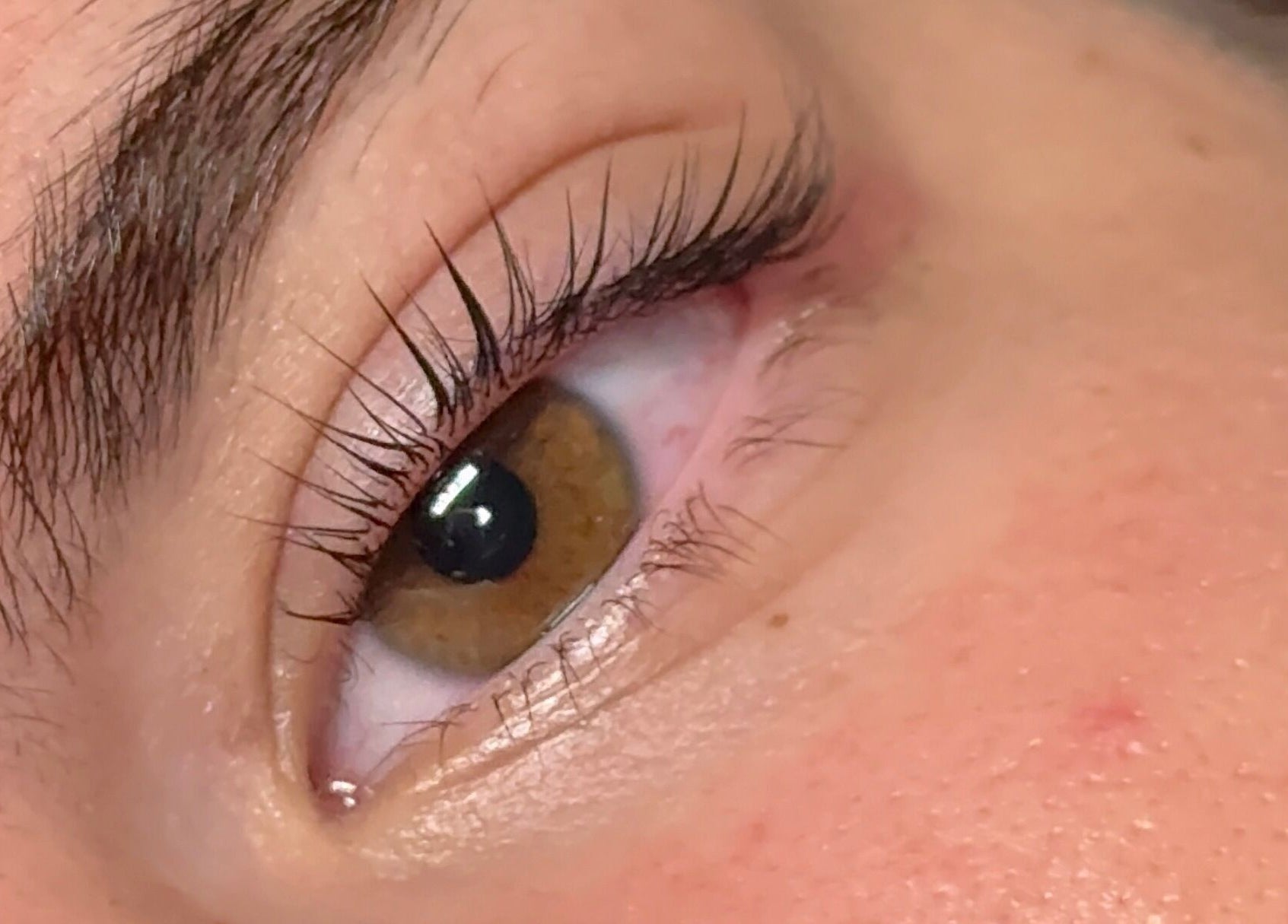 Close-up of a client's eye with elegant lashes at SA Artistry, Arklow, County Wicklow, IE.