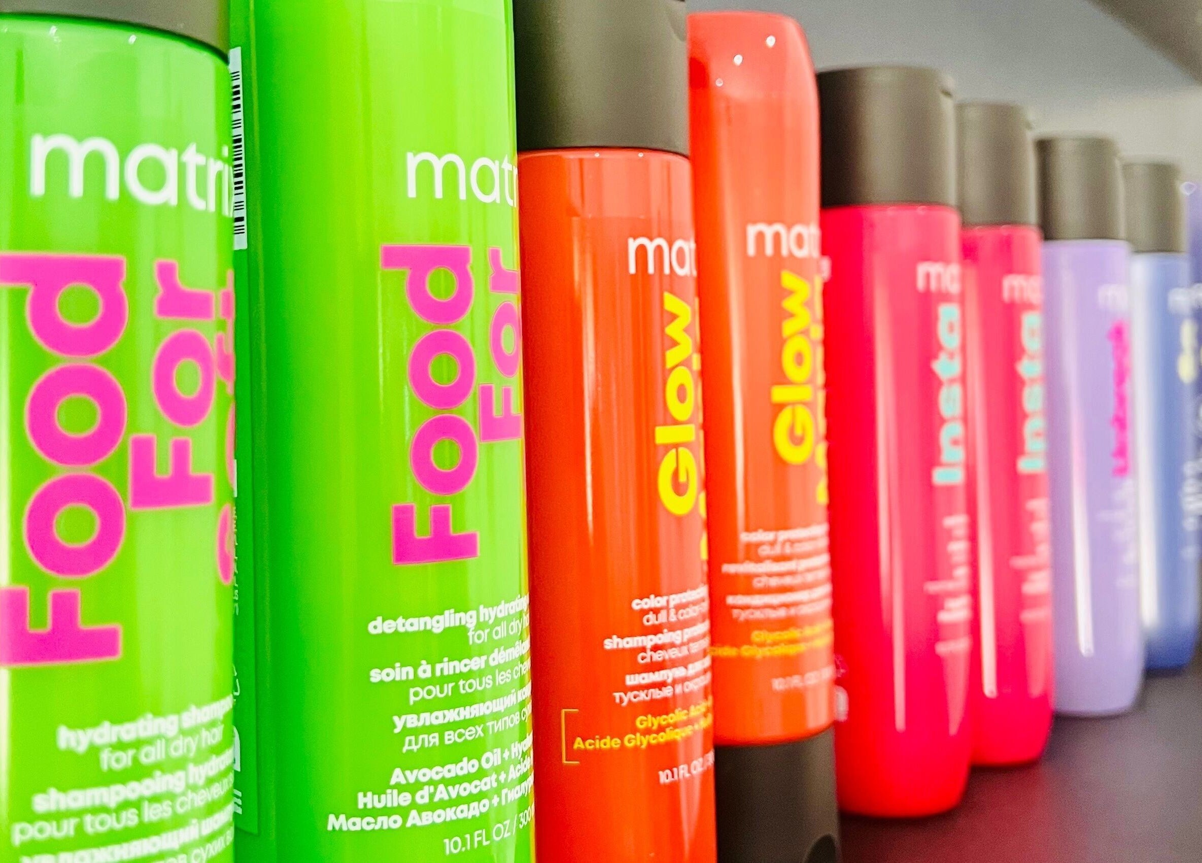 Colorful hair products at Hair Vogue Salon, Hillcrest, Kwazulu-natal, ZA, offering premium beauty essentials.