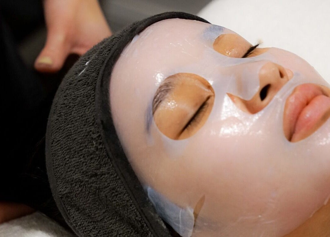 Relaxing face mask treatment at Blanc to Noir, Canley Heights, New South Wales, AU.