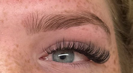 Close-up of eyelash extensions by By Megan in Paisley, Scotland, GB showcasing detailed work.
