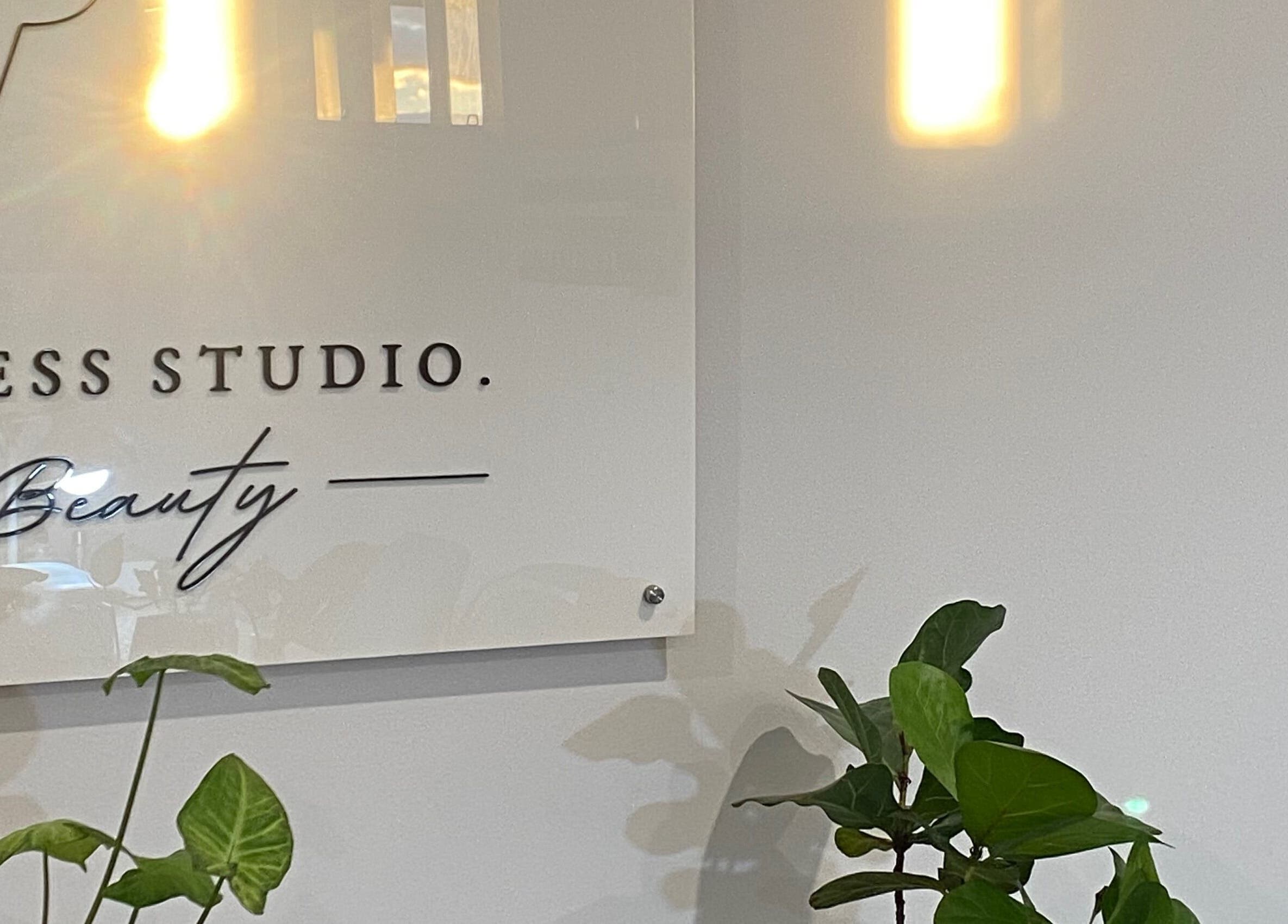 Reset Wellness Studio sign with plants in Baldivis, Western Australia, AU.