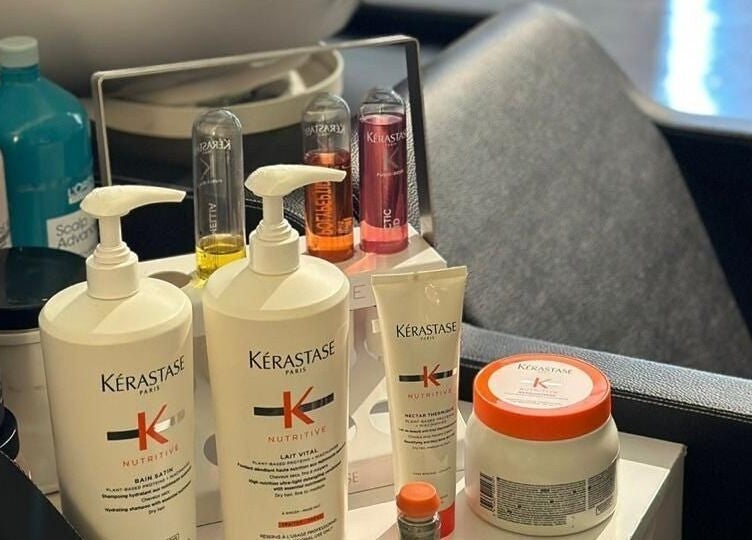 Premium haircare products displayed at Clue Salon, Riyadh, Riyadh Province, SA.