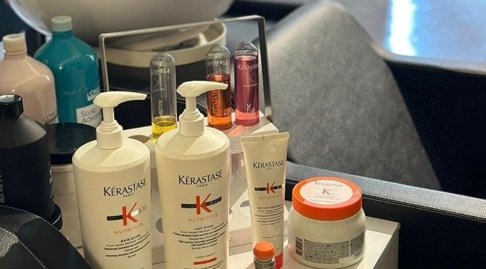 Premium haircare products displayed at Clue Salon, Riyadh, Riyadh Province, SA.