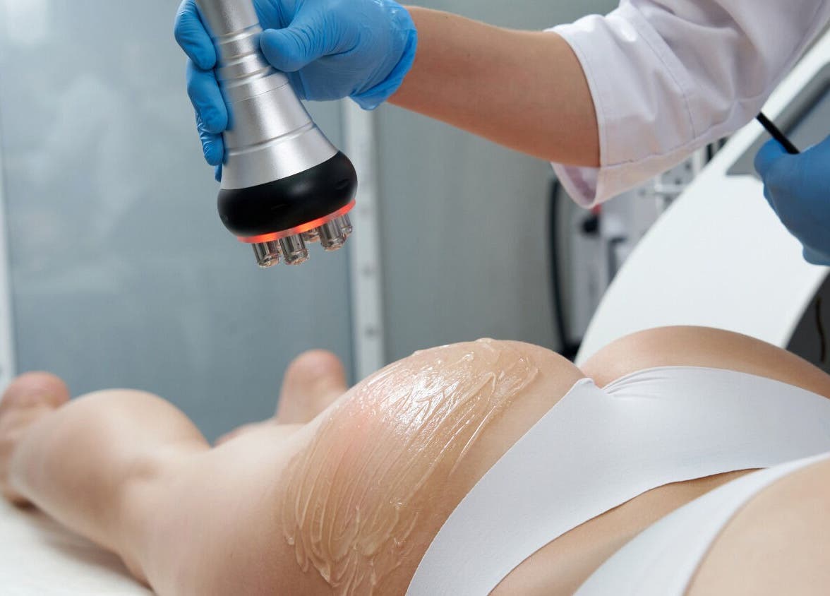 Skin treatment at De-Vaux Aesthetics in Tattingstone, England, GB, showcasing advanced beauty technology.