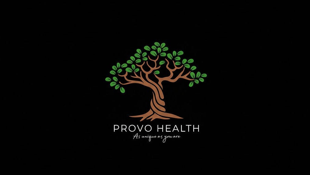 Provo Health Clinic logo featuring elegant tree design at Orem, Utah, US.