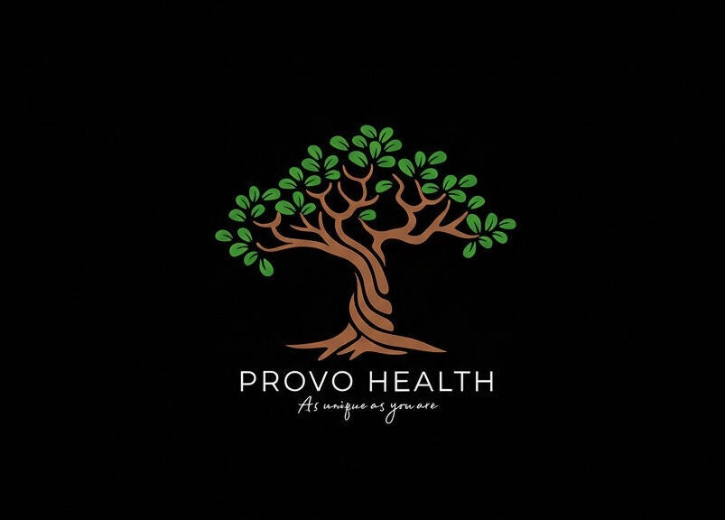 Provo Health Clinic logo featuring elegant tree design at Orem, Utah, US.