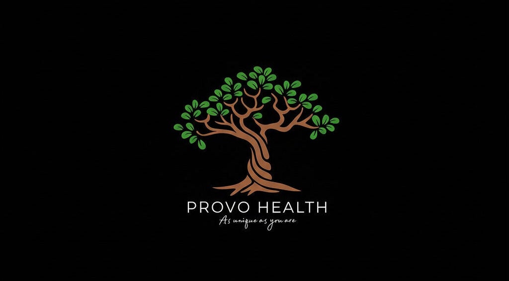 Provo Health Clinic logo featuring elegant tree design at Orem, Utah, US.